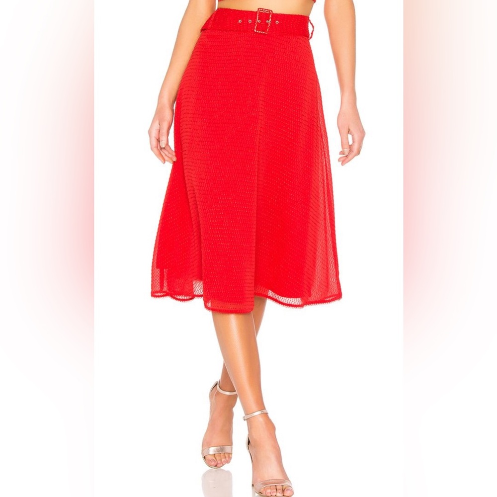 House of Harlow x Revolve Jules Skirt in Racing Red, size XS